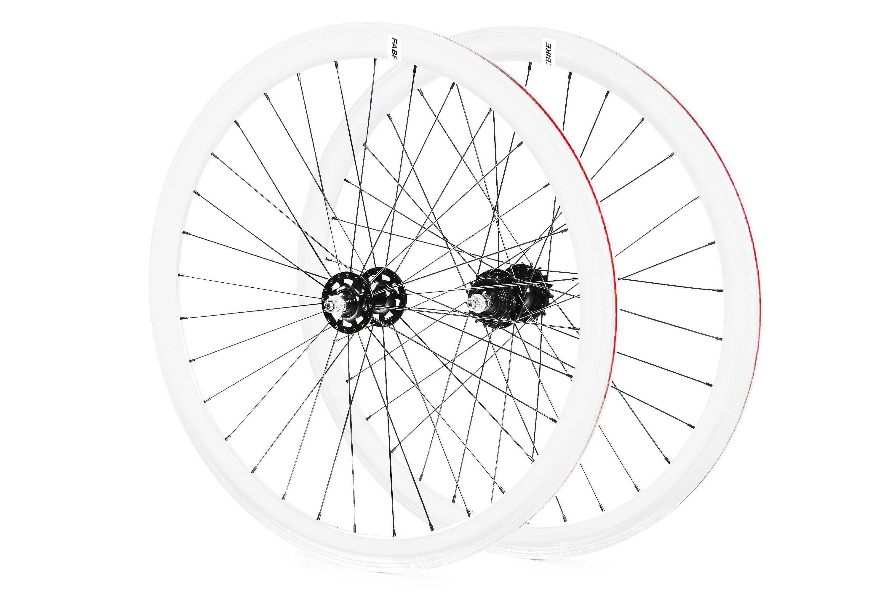 FabricBike Track wheelsets for fixie and single speed bicycles.