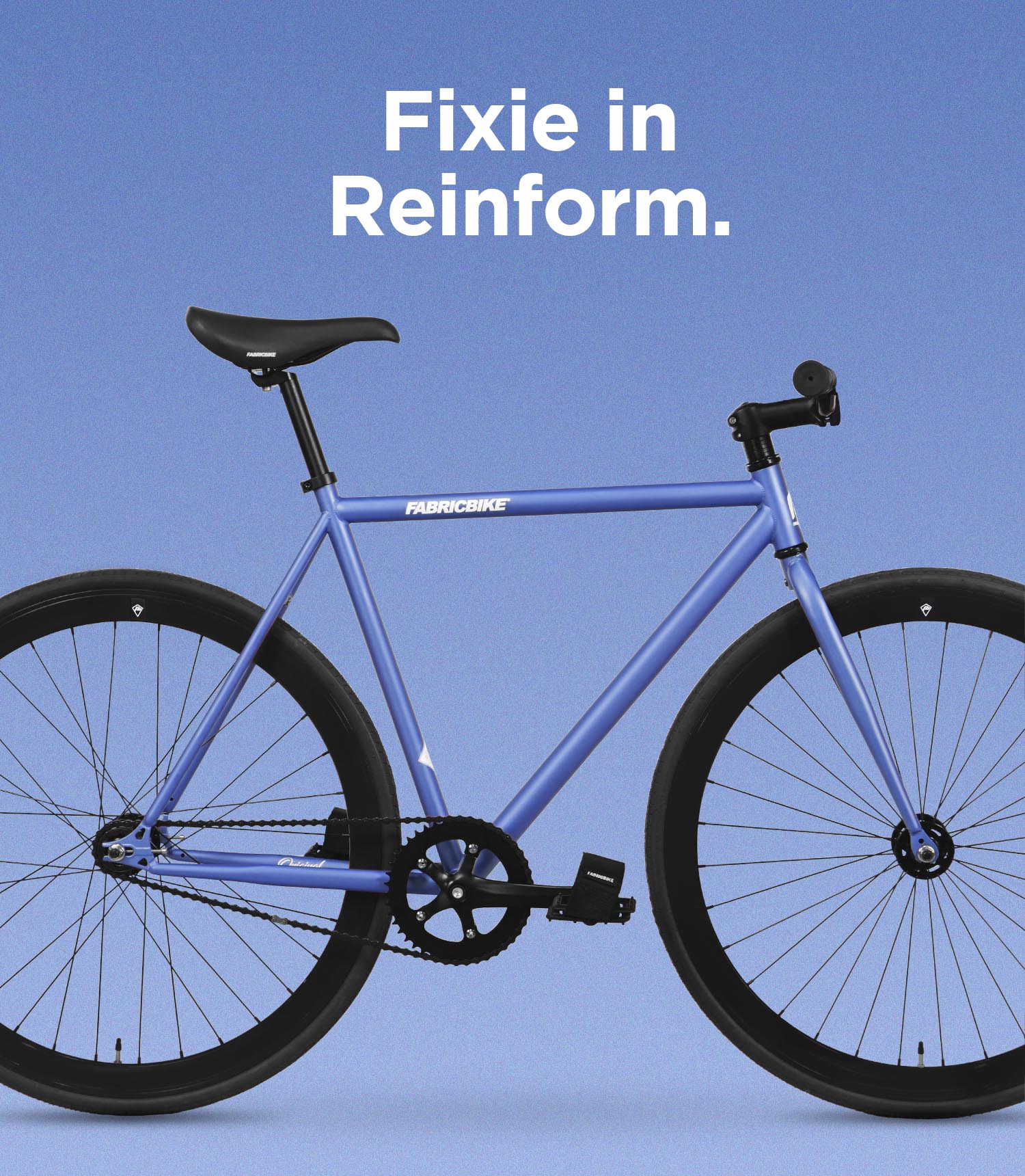 Fixed gear bike blue