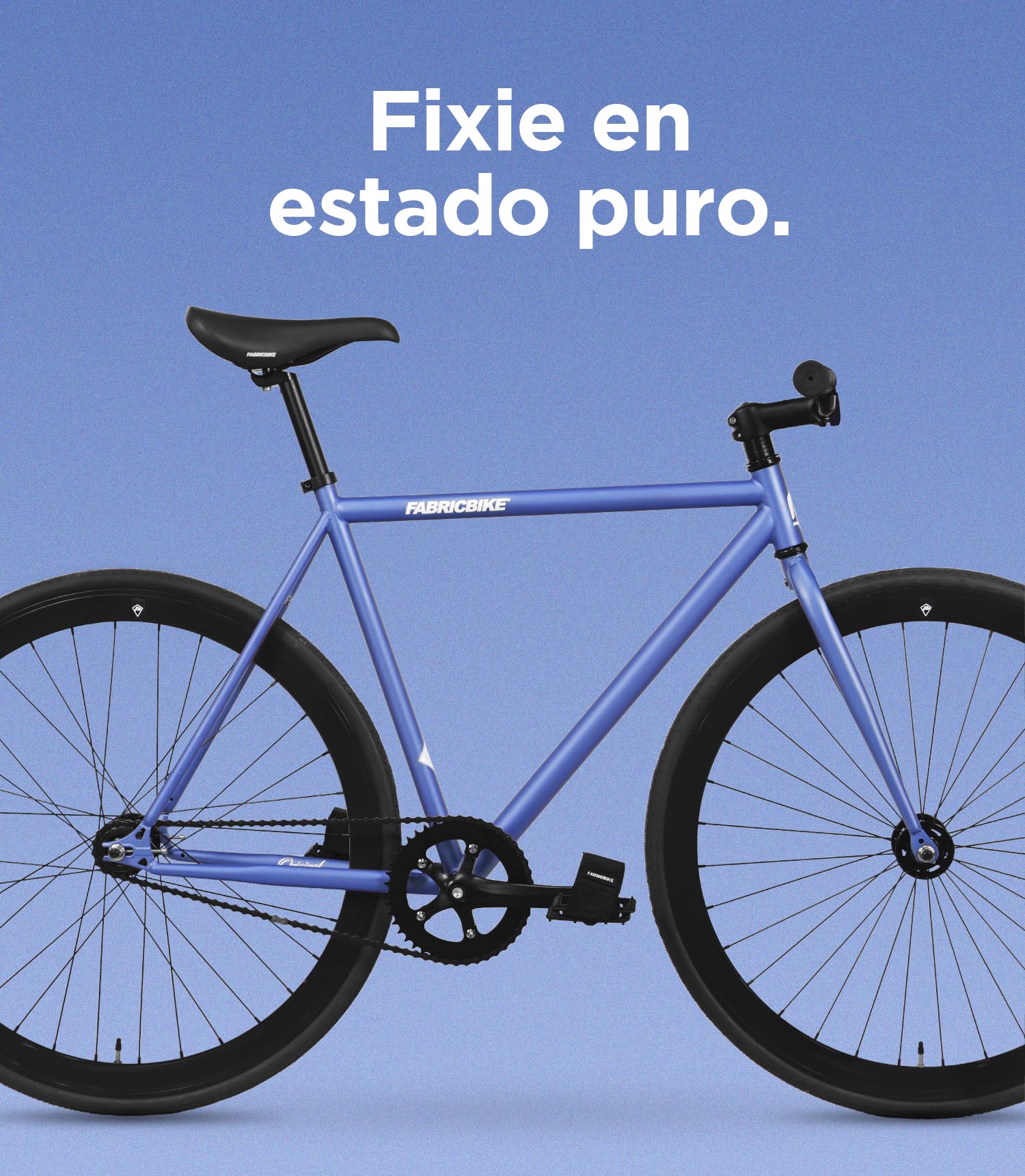 Fixed gear bike blue